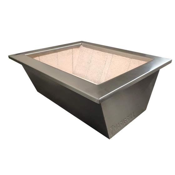 Imagem de Braseiro 71x50cm Aço Inox 304 Com Manta Térmica Para Grill