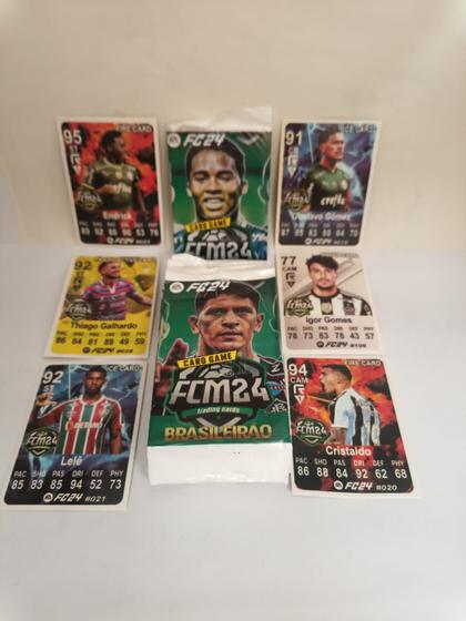 Imagem de BRASILEIRÃO 2024 - Card Game FC FCM 24 - Kit 50 Pacotes com 4 cards (200 cards) Palmeiras, Flamengo, São Paulo, Gremio