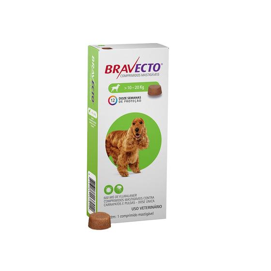 Imagem de Bravecto 500mg comp antipulga e carrapato p cães 10 a 20kg