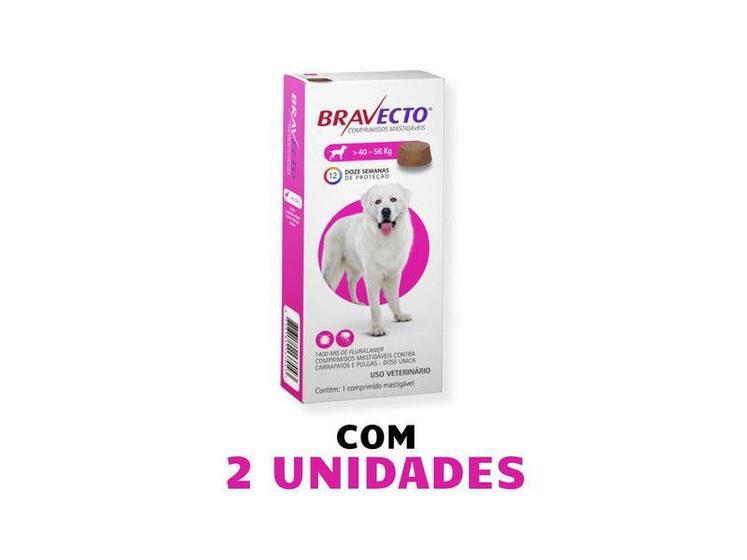 Imagem de Bravecto Anti Pulgas E Carrapatos P Cães De 40kg A 56kg 2und