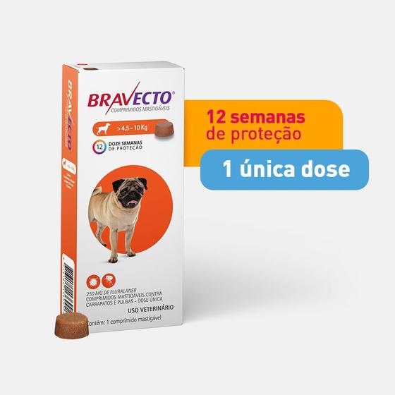 Imagem de Bravecto antipulgas e carrapatos para caes 4,5 a 10kg