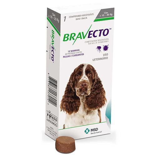 Imagem de Bravecto Antipulgas e Carrapatos para Cães de 10 a 20kg