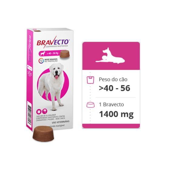 Imagem de Bravecto Antipulgas e Carrapatos para Cães de 40 - 56 kg