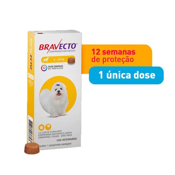 Imagem de Bravecto cães 2-4,5kg comprimido