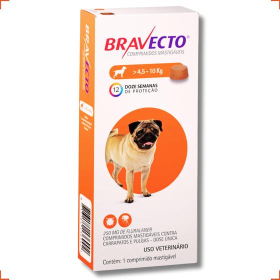 Imagem de Bravecto Comprimido Cães 4,5 A 10kg Antipulga E Carrapato