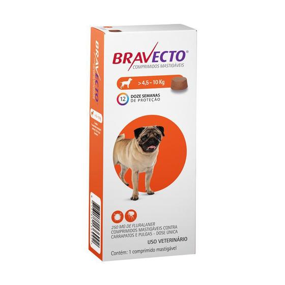 Imagem de Bravecto MSD Antipulgas e Carrapatos para Cães de 4,5 A 10 kg
