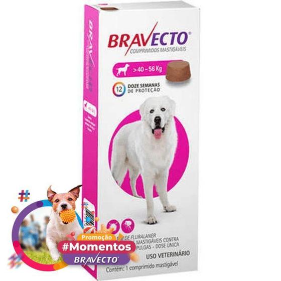 Imagem de Bravecto para Cães de 40 a 56kg - 1400mg - MSD