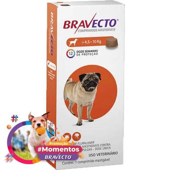 Imagem de Bravecto para Cães de 4,5 a 10kg - 250mg - MSD