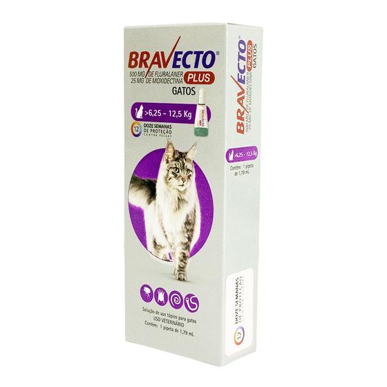 Imagem de Bravecto Plus Antipulgas E Carrapatos Gatos 6,25 A 12,5kg