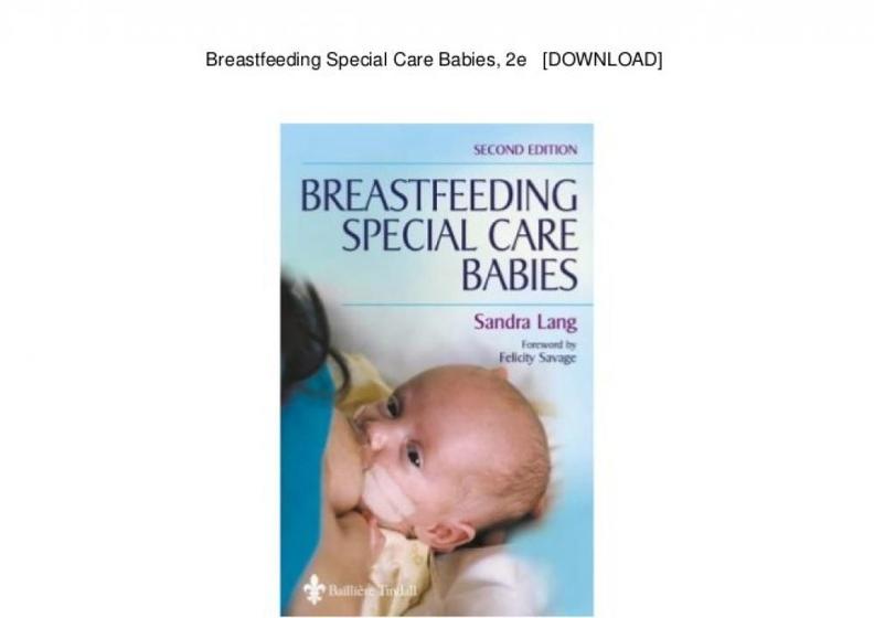 Imagem de Breastfeeding special care babies - W.B. SAUNDERS