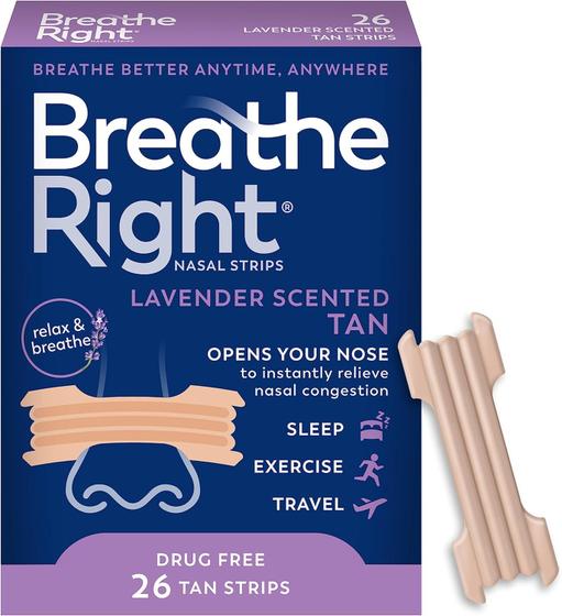 Imagem de Breathe Right Tiras Nasais Fragrância lavanda - 26 Unidades