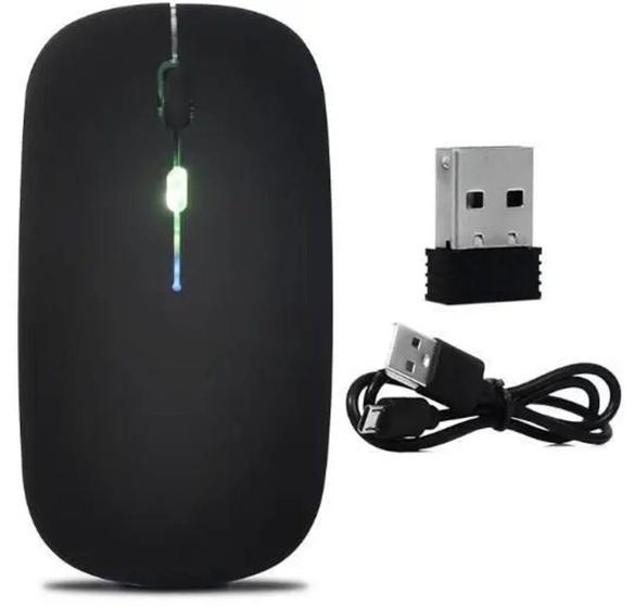 Imagem de Brilhe com Estilo: Mouse Sem Fio Recarregável com LED RGB