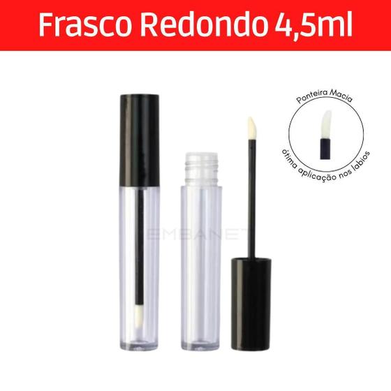 Imagem de Brilho Labial Embalagem Via Frasco Redondo 4,5Ml - 50 Und