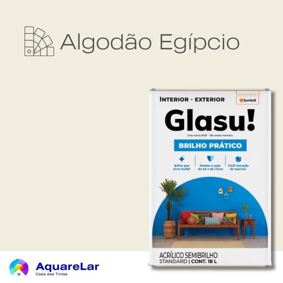 Imagem de Brilho Prático Suvinil Glasu! Semibrilho 18L