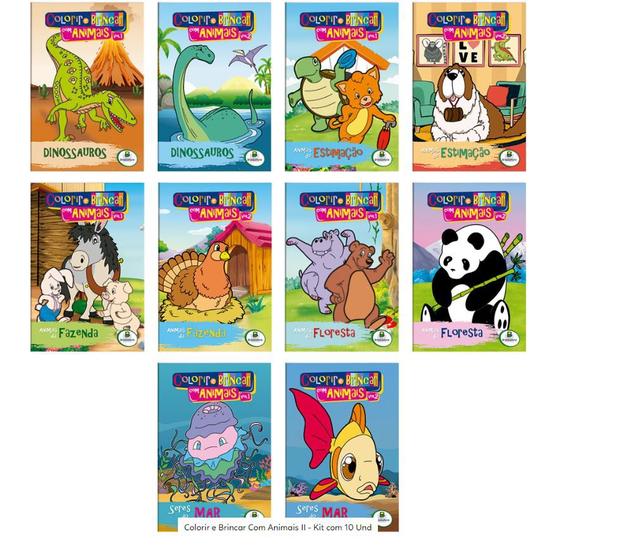 Imagem de Brincando Com As Cores Animais - Kit C/10 Unidade Todolivro Distribuidora Ltda. Em Português.