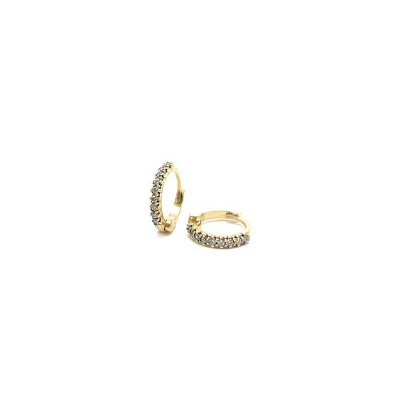 Imagem de Brinco Argola Clip Brilhantes de Zircônias Ouro 18K 24030 K100