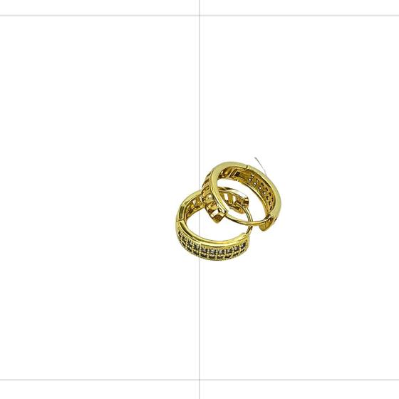 Imagem de Brinco Argola com Duas Fileiras BD001010