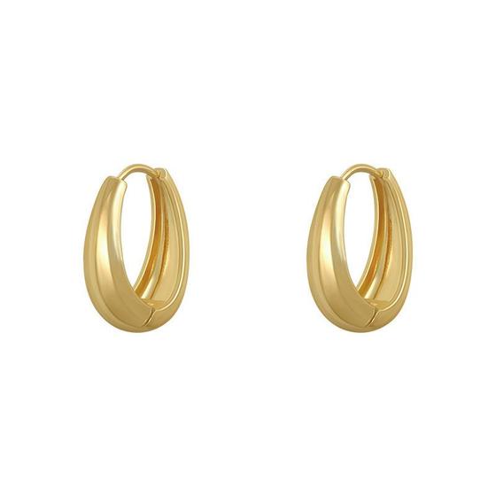 Brinco Argola Dourada Grossa Feminino Minimalista Luxo Menor preço em Brinco Argola Dourada Grossa Feminino Minimalista Luxo
