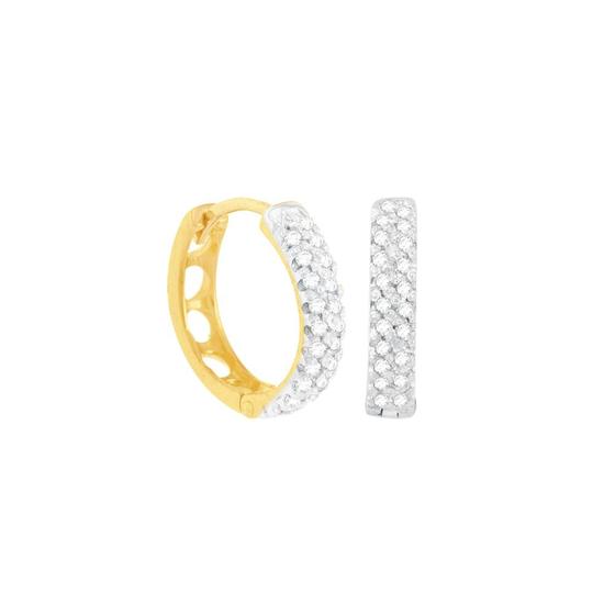 Brinco Argola em Ouro 18K com Diamantes - AU4859 Menor preço em Brinco Argola em Ouro 18K com Diamantes - AU4859