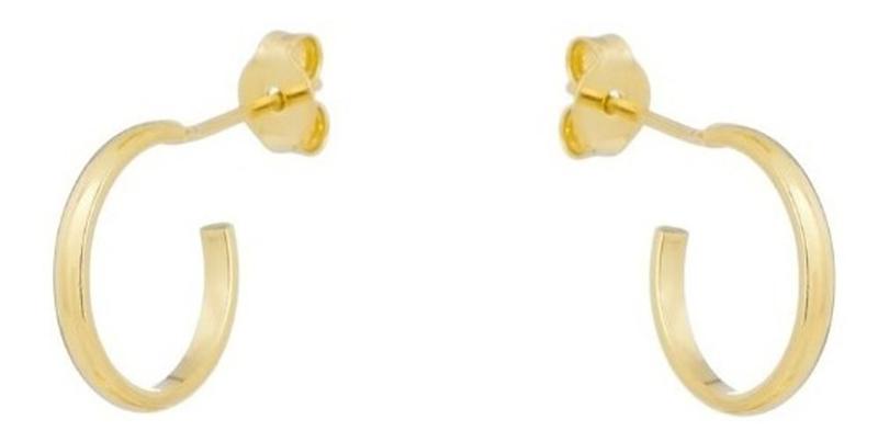 Imagem de Brinco Argola Folheado A Ouro Antialérgico Média 11Mm