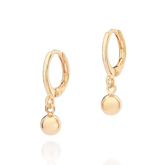 Imagem de Brinco argola folheado a ouro com esferas  527257 Rommanel