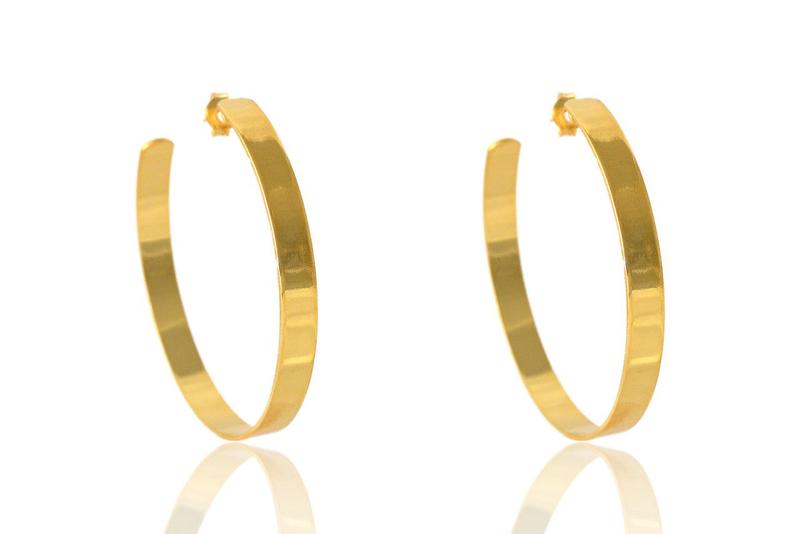 Brinco Argola Grande Grossa Folheado Em Ouro 18k Menor preço em Brinco Argola Grande Grossa Folheado Em Ouro 18k