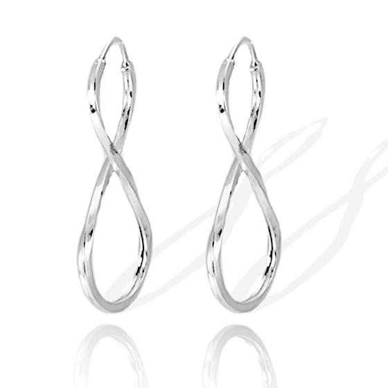 Brinco Argola Infinito Prata 925 Menor preço em Brinco Argola Infinito Prata 925