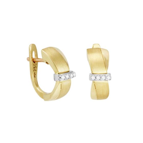 Imagem de Brinco Argola Ouro 18K com Diamantes - AU1213