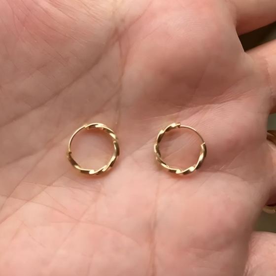 Imagem de Brinco Argola Torcida Feminina Ouro 18k