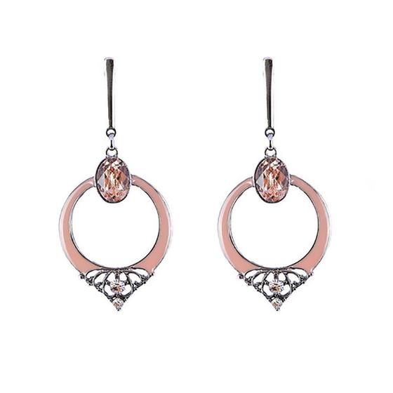 Imagem de Brinco Armazem RR Bijoux Cristal Oval Rose