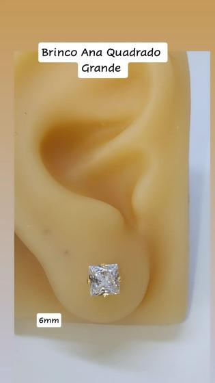 Imagem de Brinco Banhado a Ouro 18k Zirconia Semi Joia