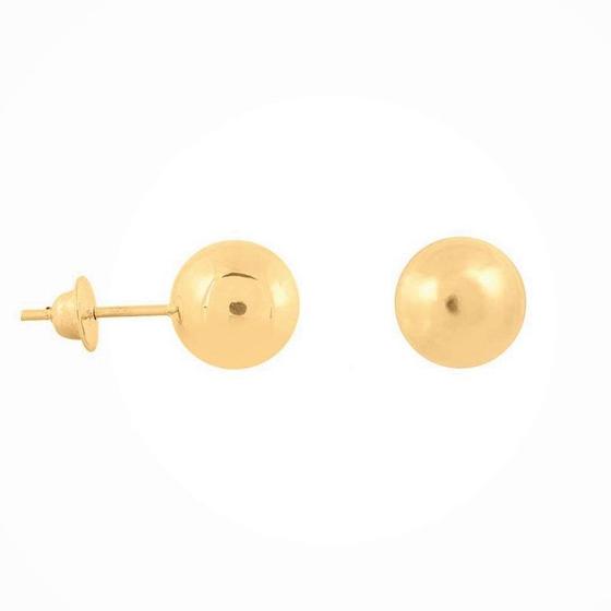 Brinco Bola Em Ouro 18k 7mm Menor preço em Brinco Bola Em Ouro 18k 7mm