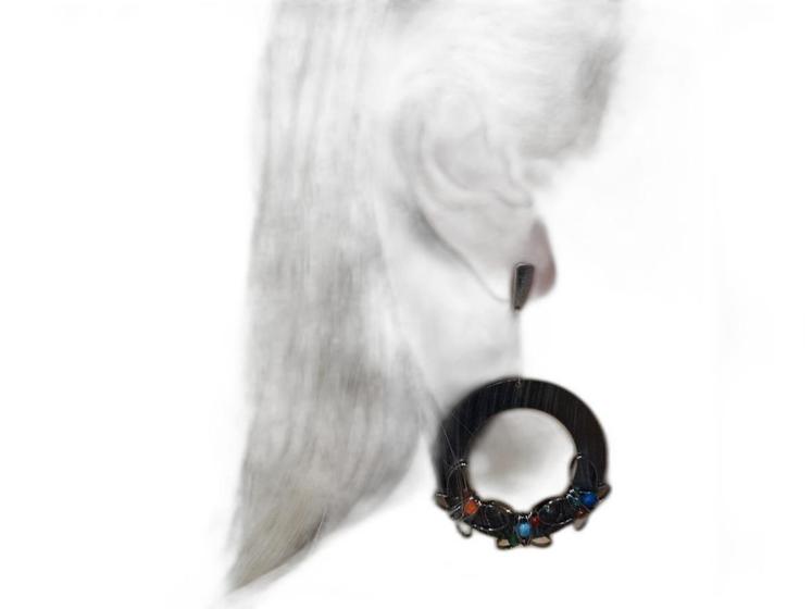 Imagem de Brinco Circulo Com Borboletas