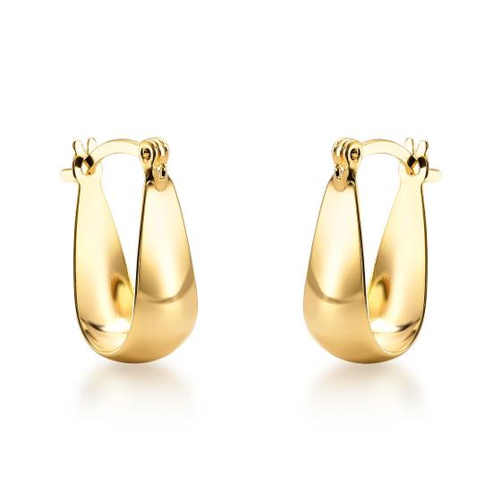 Imagem de Brinco de Argola Básico leve Banhado a Ouro 18k Hipoalérgico