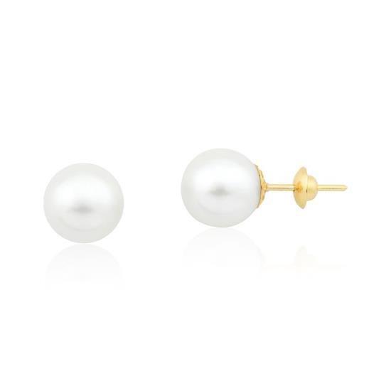 Imagem de Brinco de ouro 18k com pérolas