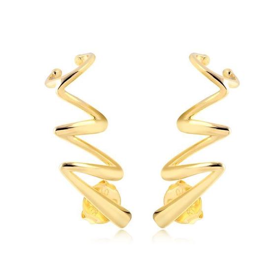 Imagem de Brinco ear cuff espiral liso folheado a ouro