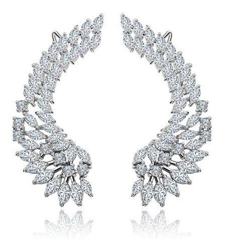 Imagem de Brinco Ear Cuff Noiva Pedra Zirconia Prata Festa Debutante