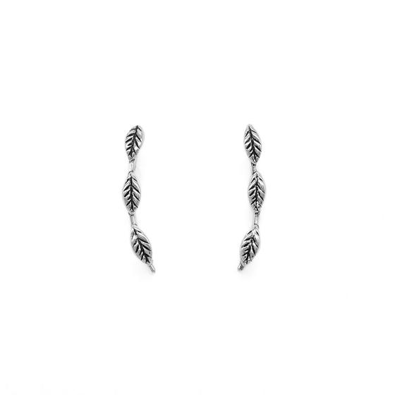 Imagem de Brinco Ear Cuff Três Folhas - Prata 925