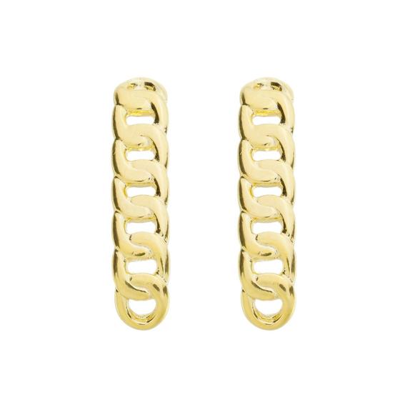 Imagem de Brinco Ear Hook Corrente Banhado a Ouro 18k