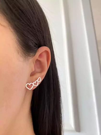 Imagem de Brinco Earcuff Coração Vazado