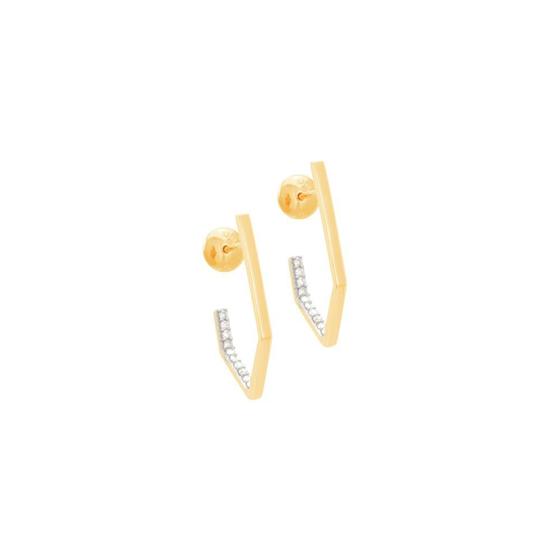 Imagem de Brinco em Ouro 18K com Diamantes - AU12275