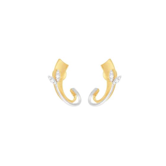 Imagem de Brinco em Ouro 18k Flor com Diamantes - AU6358