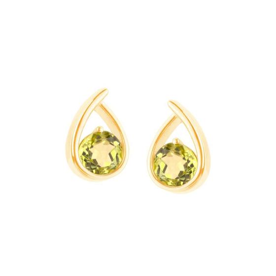 Imagem de Brinco em Ouro 18K Gota com Peridoto - AU10972