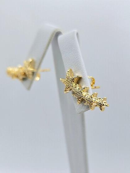 Imagem de Brinco Estrela Ear Cuff Banhado Ouro 18k