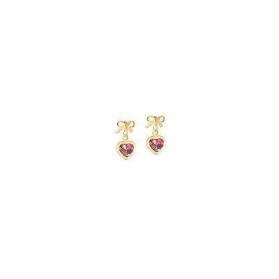 Brinco Laço Coração 4mm E Brinco Bolinha 4mm Ouro 18k 750 Menor preço em Brinco Laço Coração 4mm E Brinco Bolinha 4mm Ouro 18k 750