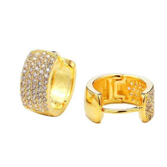 Brinco Masculino Argola Neymar Cravejada Par, Banho De Ouro 18k BG701 Menor preço em Brinco Masculino Argola Neymar Cravejada Par, Banho De Ouro 18k BG701