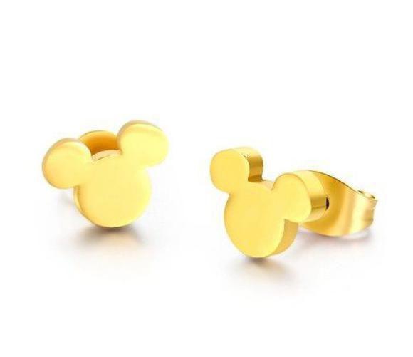 Imagem de Brinco Mickey Super Delicado Folheado A Ouro 18K