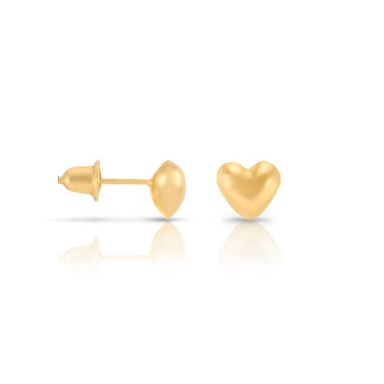 Brinco Ouro 18k 750 Coração 5mm Polido Infantil. Menor preço em Brinco Ouro 18k 750 Coração 5mm Polido Infantil.