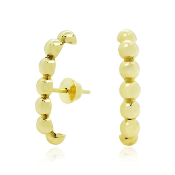 Imagem de Brinco Palito 2 Cm Com Esferas Em Ouro 18K