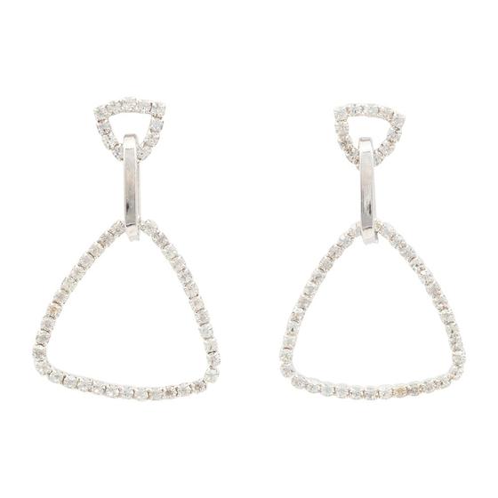 Imagem de Brinco Strass Triângulo BC0537
